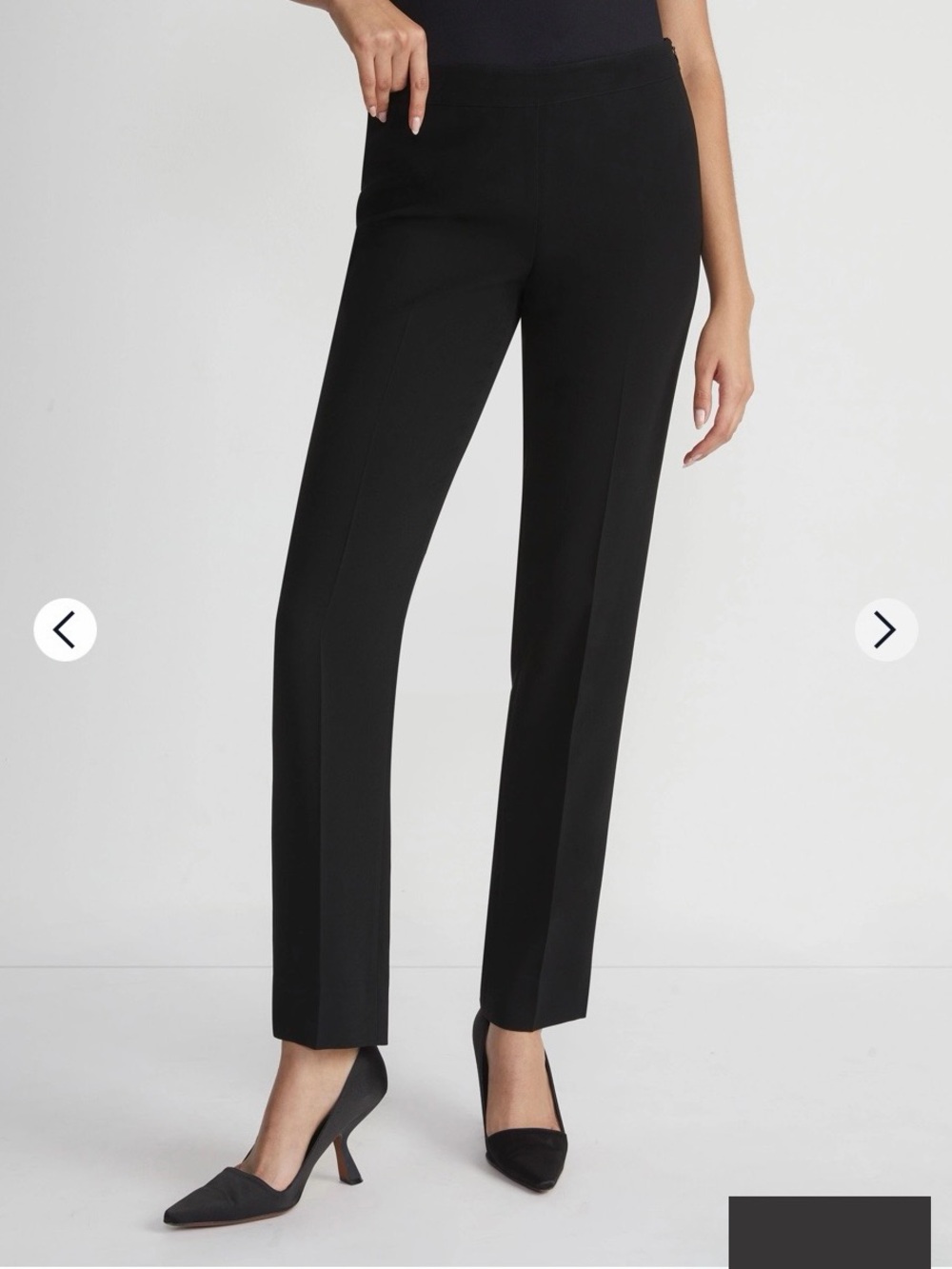 Lafayette 148 New York Bleecker Black Dress Pants Trousers Size 12 Side Zip